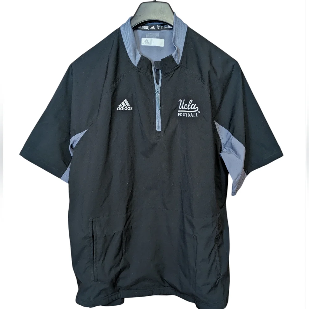 Adidas UCLA Football Short Sleeve Pull Over Jacket Size Large